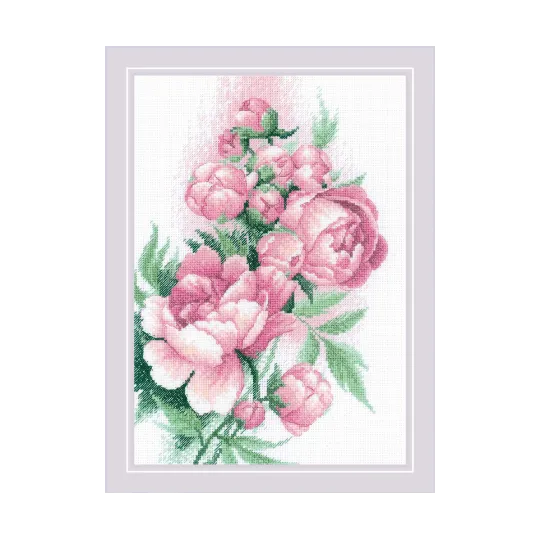 Cross stitch kit Lush Peonies 21x30 SR2138