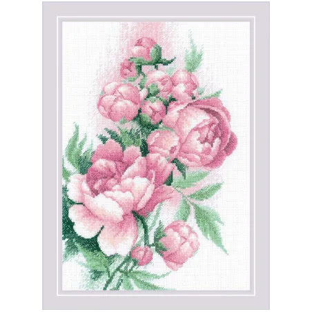 Cross stitch kit Lush Peonies 21x30 SR2138