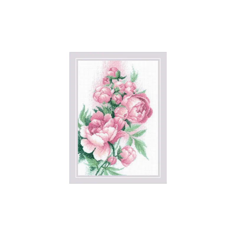 Cross stitch kit Lush Peonies 21x30 SR2138