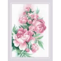 Cross stitch kit Lush Peonies 21x30 SR2138