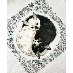 Kryželiu siuvinėjimo rinkinys Yin ir Yang 30x30 SR2150