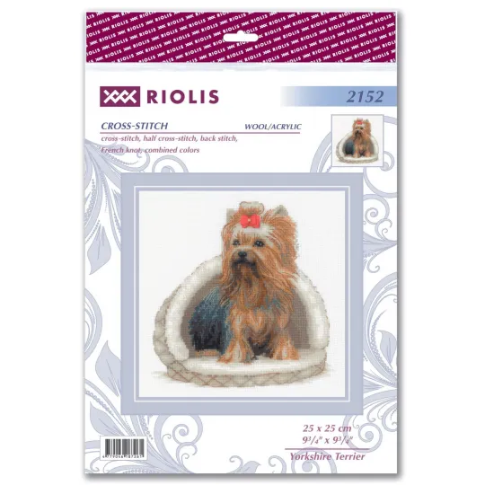 Cross stitch kit Yorkshire Terrier 25x25 SR2152