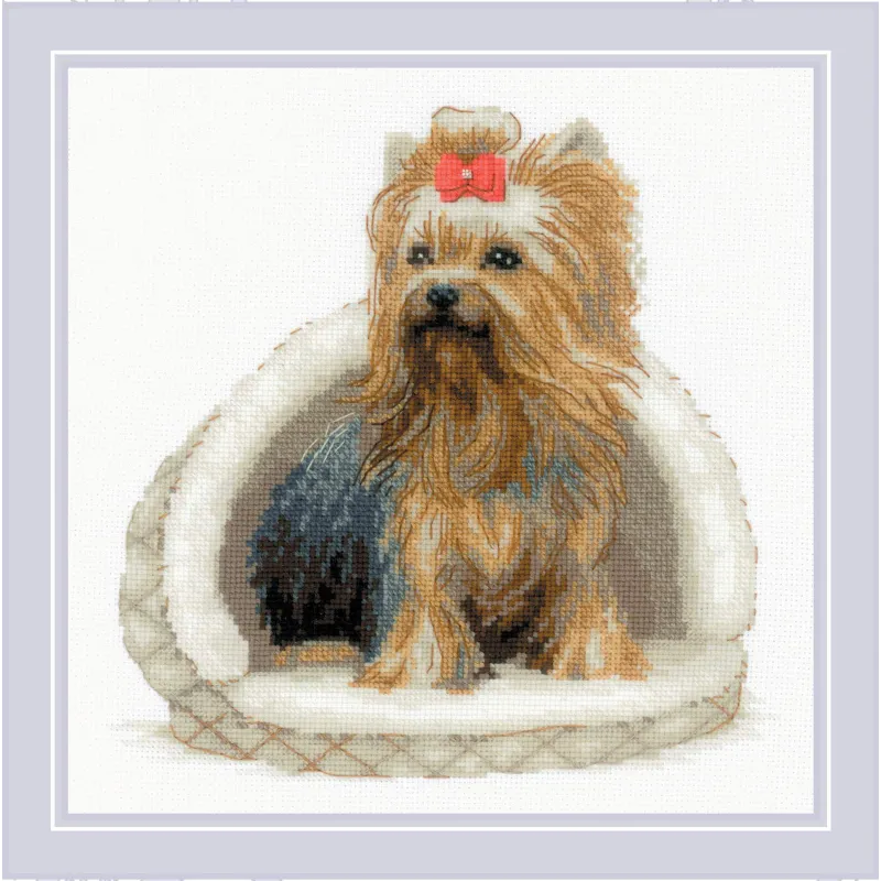 Cross stitch kit Yorkshire Terrier 25x25 SR2152