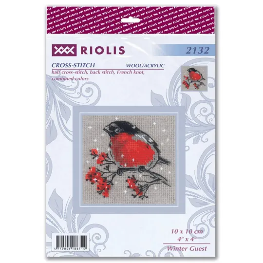 Cross stitch kit Winter Guest 15x15 SR2132