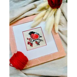 Kryželiu siuvinėjimo rinkinys Winter Guest 15x15 SR2132