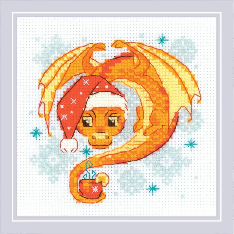 Cross stitch kit Dragon Tea Time 15x15 SR2141