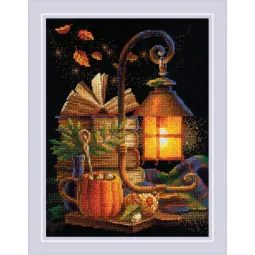 Kreuzstich-Set Gemütlicher Herbst 18x24 SR2146