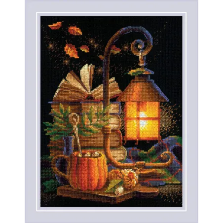 Siuvinėjimo kryželiu rinkinys Cozy Autumn 18x24 SR2146