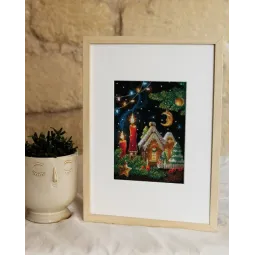 Kryželio siuvinėjimo rinkinys "Imbierinių namelių pasaka" 15x21 SR2165