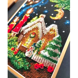 Kryželio siuvinėjimo rinkinys "Imbierinių namelių pasaka" 15x21 SR2165