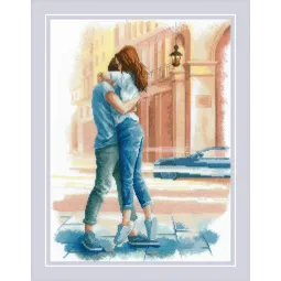 Kit de point de croix « Histoire d'amour. Passion » 30x40 SR2155