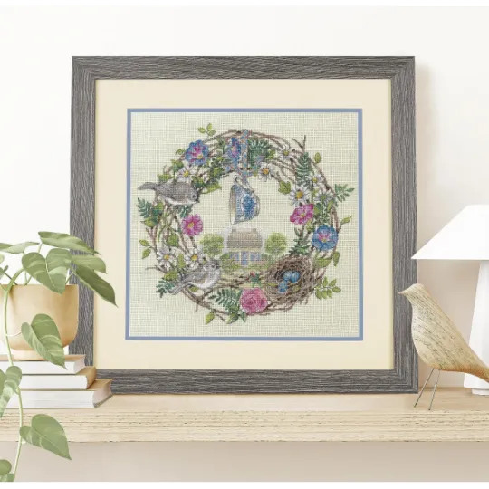 Cross stitch kit "Cottage Wreath" D70-35427