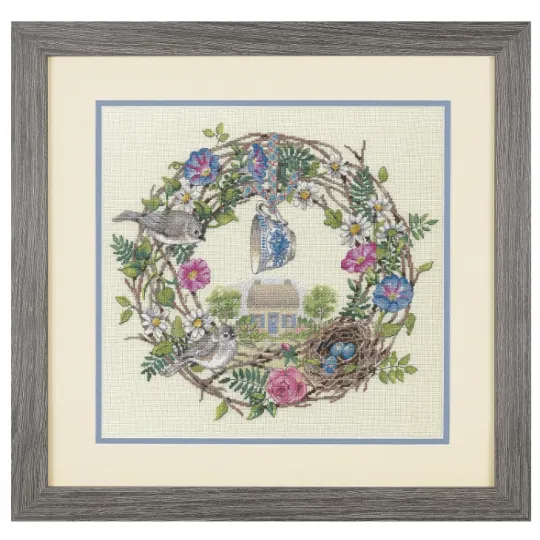 Cross stitch kit "Cottage Wreath" D70-35427