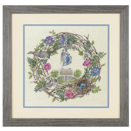 Cross stitch kit "Cottage Wreath" D70-35427