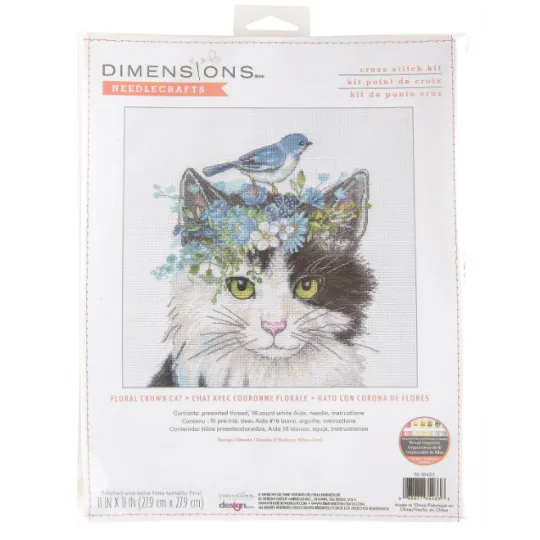 Cross stitch kit "Floral Crown Cat" D70-35433