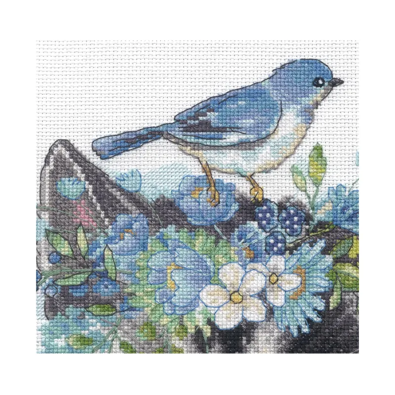 Набор для вышивания крестиком "Кошка в цветочном венке" D70-35433