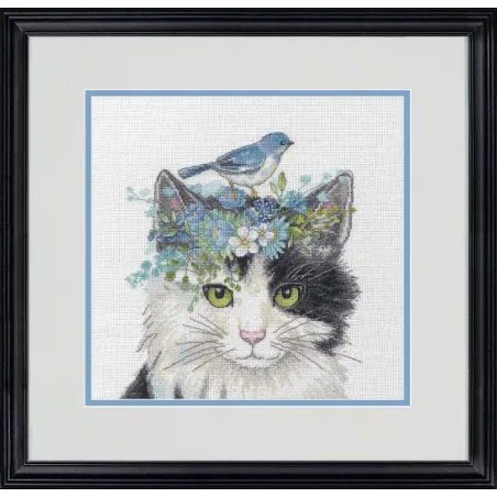 Cross stitch kit "Floral Crown Cat" D70-35433