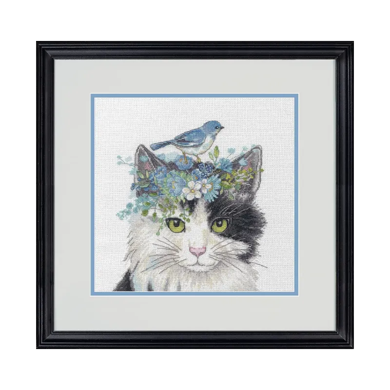 Cross stitch kit "Floral Crown Cat" D70-35433