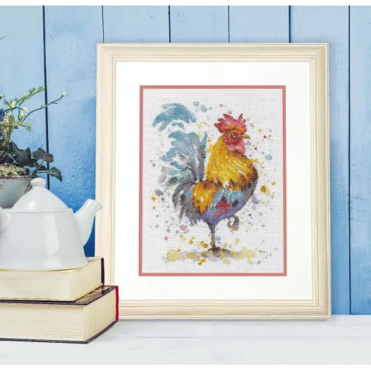 Cross stitch kit "Watercolor Rooster" D70-35432