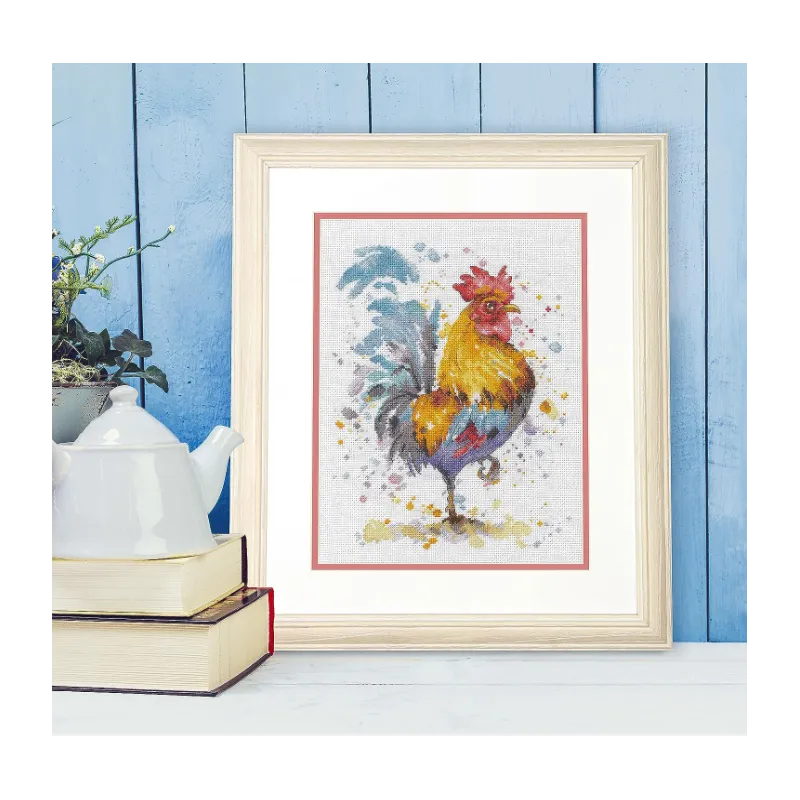 Cross stitch kit "Watercolor Rooster" D70-35432