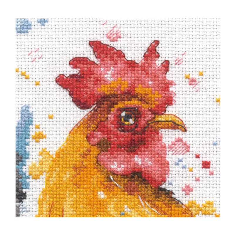 Cross stitch kit "Watercolor Rooster" D70-35432