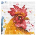 Kit de point de croix "Aquarelle Rooster" D70-35432