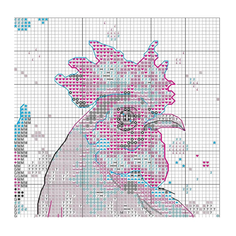 Cross stitch kit "Watercolor Rooster" D70-35432