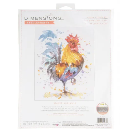 Cross stitch kit "Watercolor Rooster" D70-35432