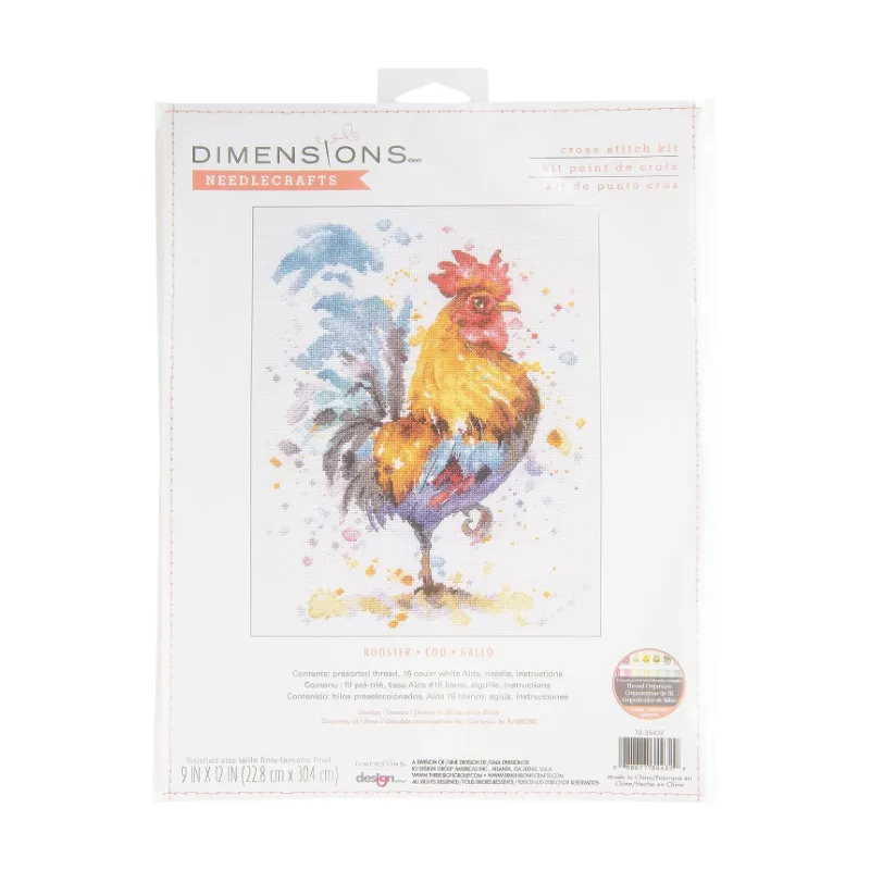 Cross stitch kit "Watercolor Rooster" D70-35432