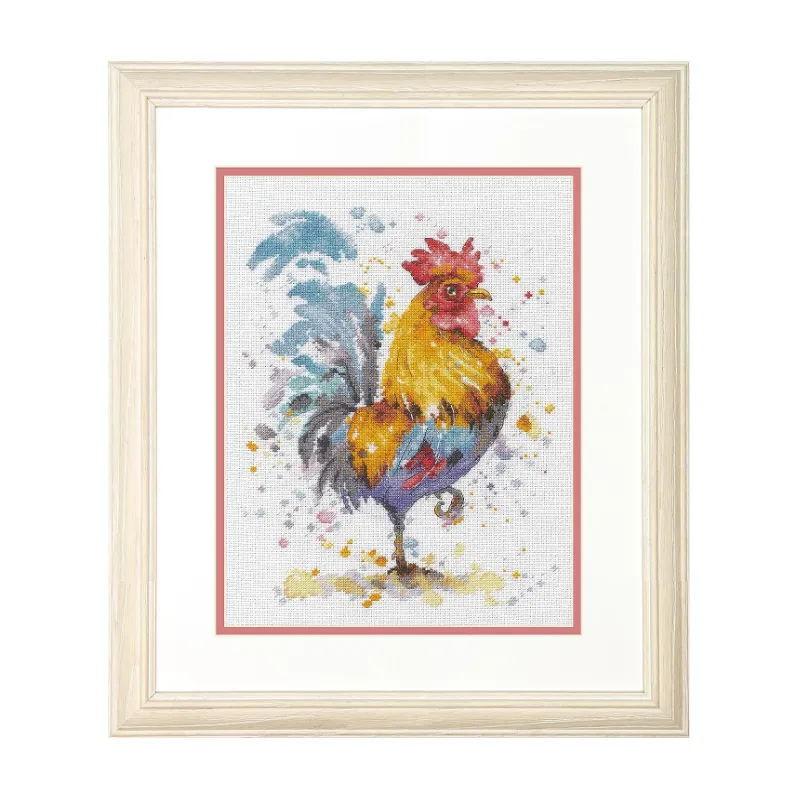 Cross stitch kit "Watercolor Rooster" D70-35432