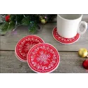 Kit de point de croix sur feutre «Motifs hivernaux. Ensemble pour verres à servir. 4 pièces» ST-1013