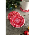 Kit de point de croix sur feutre «Motifs hivernaux. Ensemble pour verres à servir. 4 pièces» ST-1013