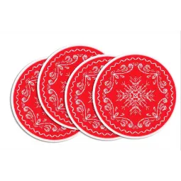 Набор для вышивания крестом на войлоке «Зимние узоры. Набор для подставок под бокалы. 4 штуки» ST-1013