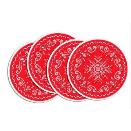 Kreuzstich-Set auf Filz "Wintermuster. Set für Serviergläser. 4 Stück" ST-1013