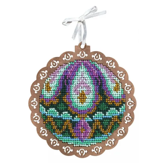 Вышивка бисером на деревянной основе "Peacock charm" SO-087