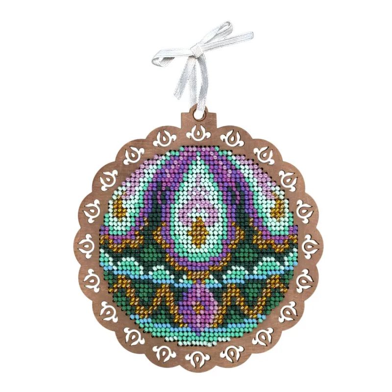 Вышивка бисером на деревянной основе "Peacock charm" SO-087