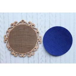 Broderie perlée sur base en bois "Symphonie du soir" SO-088
