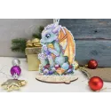 Kreuzstich-Set auf der Kunststoff-Leinwand "Neujahrsdrache" 13x9 cm SR-904