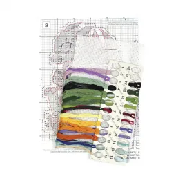 Набор для вышивания крестом на пластиковой канве "Новогодний дракон" 13x9 см SR-904