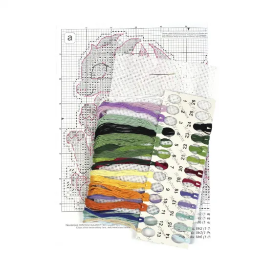 Набор для вышивания крестом на пластиковой канве "Новогодний дракон" 13x9 см SR-904