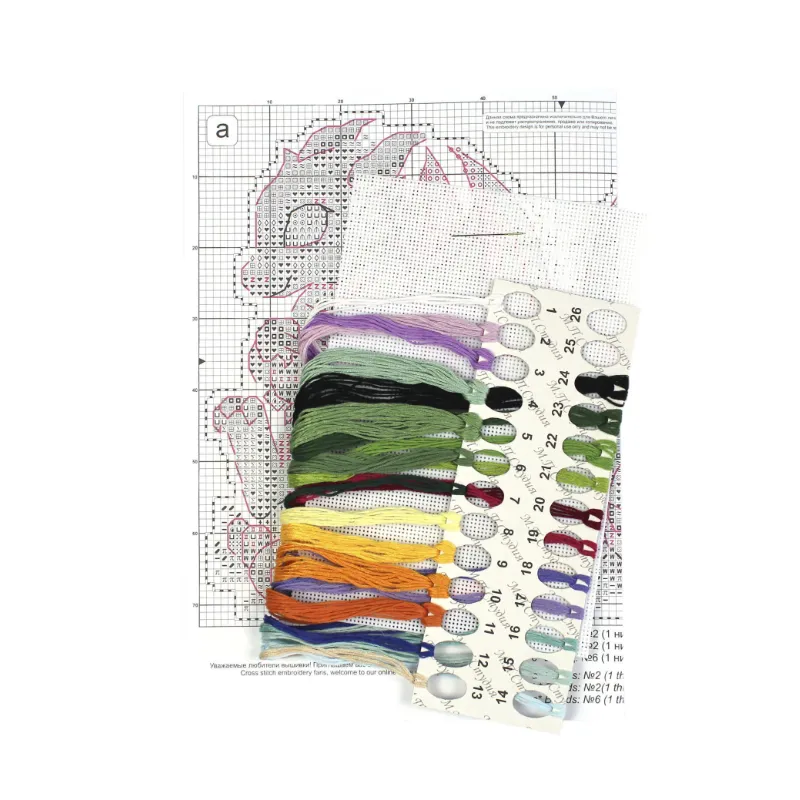 Kreuzstich-Set auf der Kunststoff-Leinwand "Neujahrsdrache" 13x9 cm SR-904
