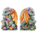 Kreuzstich-Set auf der Kunststoff-Leinwand "Neujahrsdrache" 13x9 cm SR-904