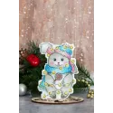 Kit de point de croix sur la toile plastique "Lapin du Nouvel An" 12x9 cm SR-915