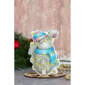 Kit de point de croix sur la toile plastique "Lapin du Nouvel An" 12x9 cm SR-915