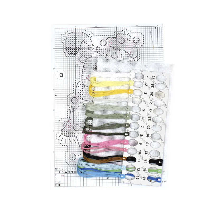 Kreuzstich-Set auf der Plastikleinwand "Neujahrs-Häschen" 12x9 cm SR-915