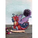 Kreuzstich-Set auf der Kunststoff-Leinwand "Midnight Dragon" 12x15 cm SR-889