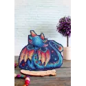 Kit de point de croix sur canevas plastique "Twilight Dragon" 15x12 cm SR-890
