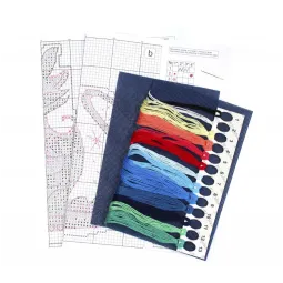 Cross stitch kit on the plastic canvas "Twilight Dragon" 15x12 cm SR-890