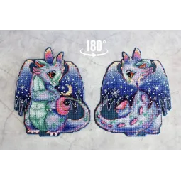 Kreuzstich-Set "Monddrache" 15x12 cm SR-891