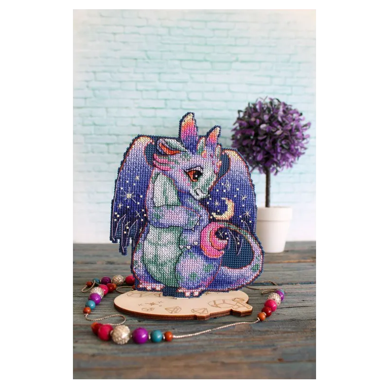 Kit de point de croix "Dragon de lune" 15x12 cm SR-891